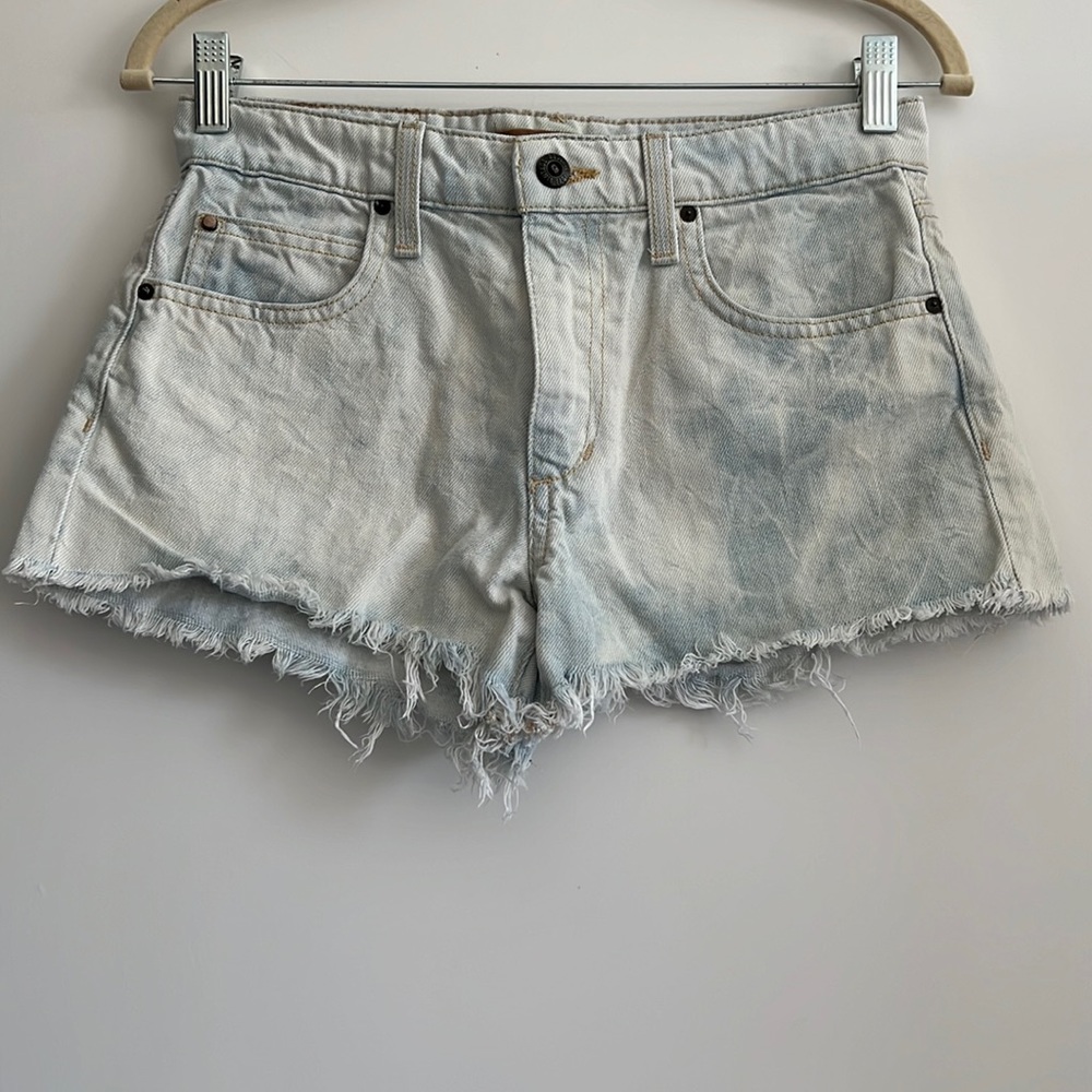 Acid Wash Denim Shorts